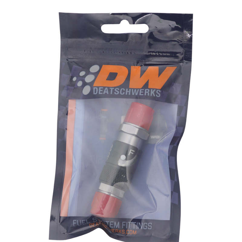 DeatschWerks 6-02-0225-B - DWK6-02-0225-B - DeatschWerks 6AN Male Flare Quick Disconnect Dry Break Fitting - 2 Pieces Anodized Matte Black - Shipped in Europe - Tuningsupply.com