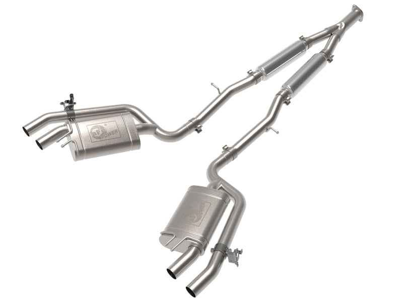 aFe 49-37024 - AFE49-37024 - aFe 22-23 Kia Stinger L4-2.5L Turbo Gemini XV 3in to Dual 2-1/2in Cat-Back Exhaust System w/ Cut-Out - Shipped in Europe - Tuningsupply.com