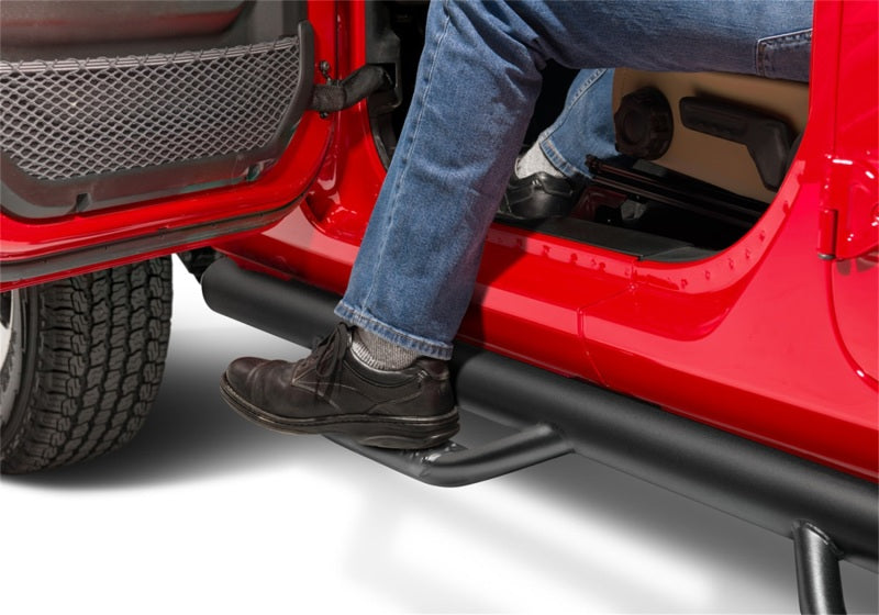 N-Fab - NFBJ1866 - N-Fab Nerf Step 2018 Jeep Wrangler JL SUV 4 Door- Tex. Black - W2W - 3in - Shipped in Europe - Tuningsupply.com