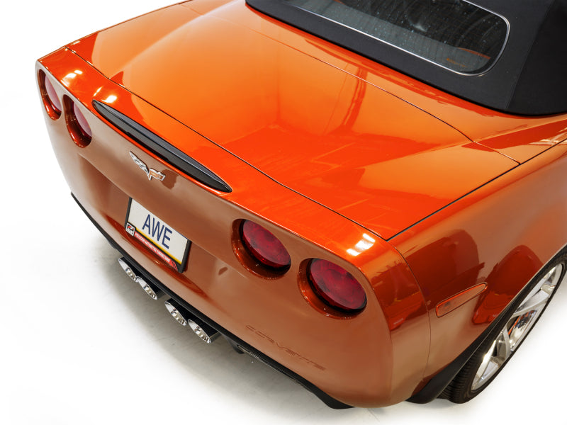 AWE Tuning 3015-42660 - AWE3015-42660 - AWE Tuning 05-07 C6 Chevrolet Corvette 6.0L Touring Edition Axle-Back Exhaust w/ Chrome Silver Tips - Shipped in Europe - Tuningsupply.com