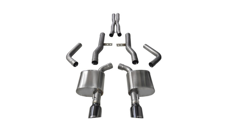 CORSA Performance 14996BLK - COR14996BLK - Corsa 2015-2023 Dodge Charger SRT/Scat Pack/R/T 6.4L Black Xtreme Cat-Back Exhaust - Shipped in Europe - Tuningsupply.com