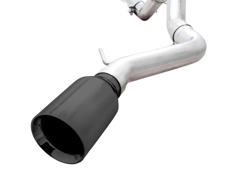 AWE Tuning 3015-23789 - AWE3015-23789 - AWE Tuning 2021+ Ford Bronco 0FG Single Rear Exit Exhaust w/Diamond Black Tip & Bash Guard - Shipped in Europe - Tuningsupply.com