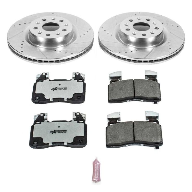 PowerStop K6998-26 - PSBK6998-26 - Power Stop 16-18 Cadillac CT6 Front Z26 Street Warrior Brake Kit - Shipped in Europe - Tuningsupply.com