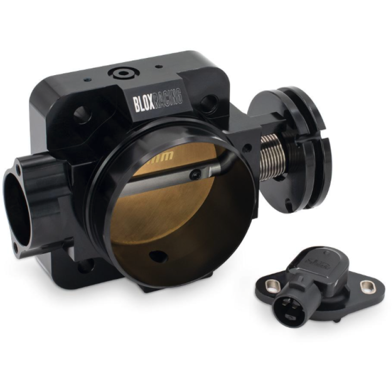 BLOX Racing BXIM-00205-BK-V2 - BLOBXIM-00205-BK-V2 - BLOX Racing Honda B/D/H/F Series Engines 76mm Black Billet Throttle Body V2 - Shipped in Europe - Tuningsupply.com