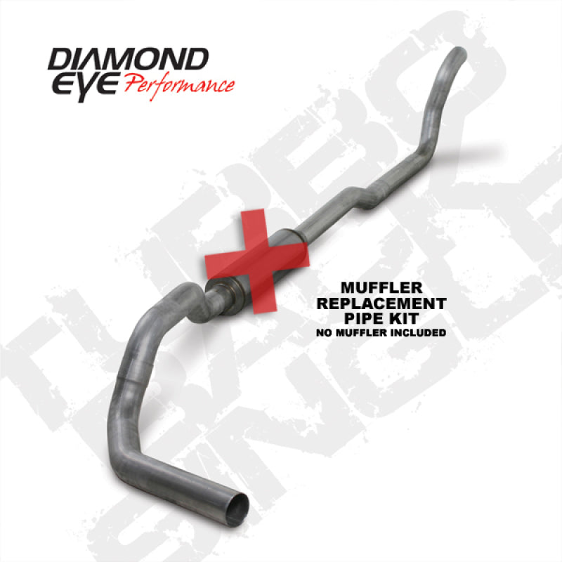 Diamond Eye Performance K4209A-RP - DEPK4209A-RP - Diamond Eye KIT 4in TB MFLR RPLCMENT PIPE SGL AL: 2-WHEEL DRIVE ONLY 89-93 DODGE CUMMINS 5.9L - Shipped in Europe - Tuningsupply.com
