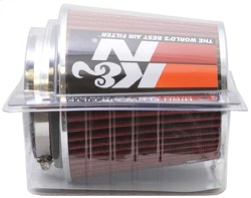 K&N Engineering RG-1001RD - KNNRG-1001RD - K&N Universal Air Filter Chrome Round Tapered Red - 4in Flange ID x 1.125in Flange Length x 5.5in H - Shipped in Europe - Tuningsupply.com