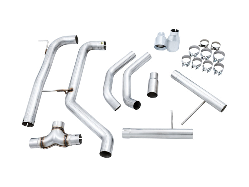 AWE Tuning 3020-22034 - AWE3020-22034 - AWE Tuning 18-21 Volkswagen Jetta GLI Mk7 Track Edition Exhaust - Chrome Silver Tips (Fits OEM DP) - Shipped in Europe - Tuningsupply.com