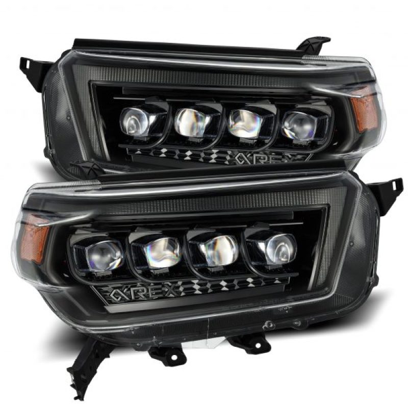 AlphaRex - ARX880758 - AlphaRex 10-13 Toyota 4Runner NOVA LED Proj Headlights Plank Style Alpha Black w/Seq Signal/DRL - Shipped in Europe - Tuningsupply.com