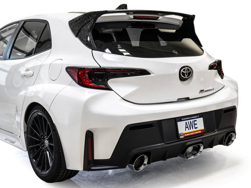 AWE Tuning 3020-52472 - AWE3020-52472 - AWE 23-24 Toyota GR Corolla Track Edition Catback Exhaust - Chrome Silver Tips - Shipped in Europe - Tuningsupply.com