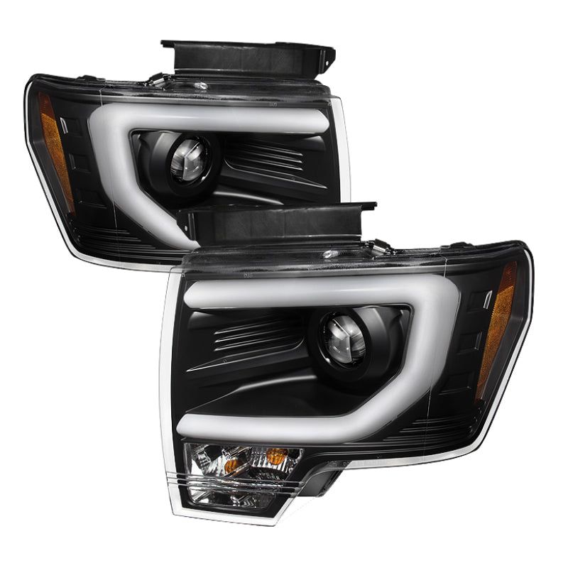 SPYDER 5077592 - SPY5077592 - Spyder Ford F150 09-14 Projector Headlights Halogen Model- Light Bar DRL Blk PRO-YD-FF15009-LBDRL-BK - Shipped in Europe - Tuningsupply.com