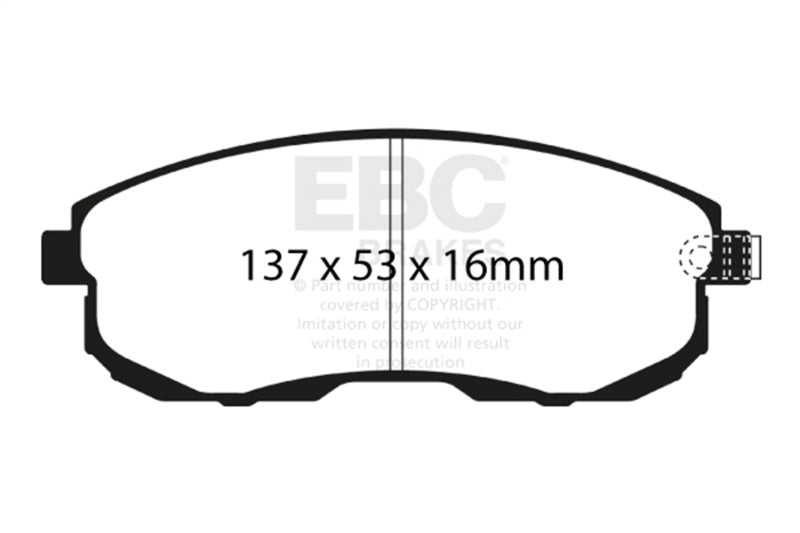 EBC DP21636 - EBCDP21636 - EBC 02-03 Infiniti G20 2.0 Greenstuff Front Brake Pads - Shipped in Europe - Tuningsupply.com
