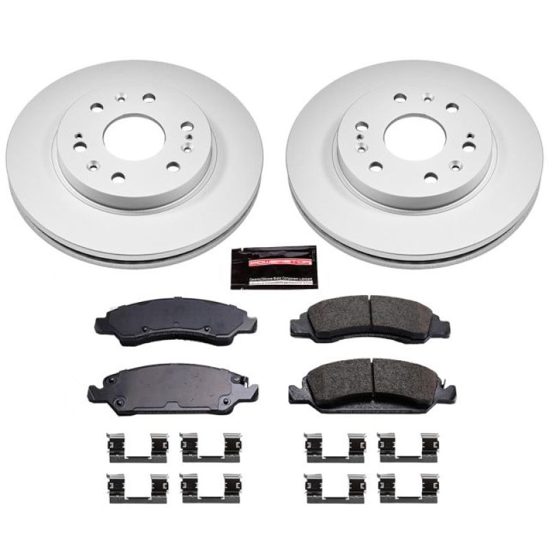 PowerStop CRK2069 - PSBCRK2069 - Power Stop 08-19 Cadillac Escalade Front Z17 Evolution Geomet Coated Brake Kit - Shipped in Europe - Tuningsupply.com