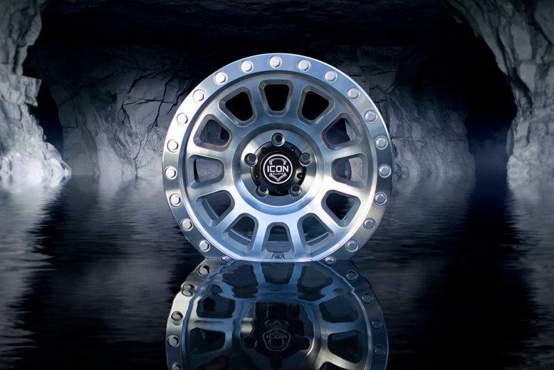 ICON 8017856350SM - ICO8017856350SM - ICON Hulse 17 X 8.5 6 X 135 6mm Offset 5in BS Silver Machined - Shipped in Europe - Tuningsupply.com