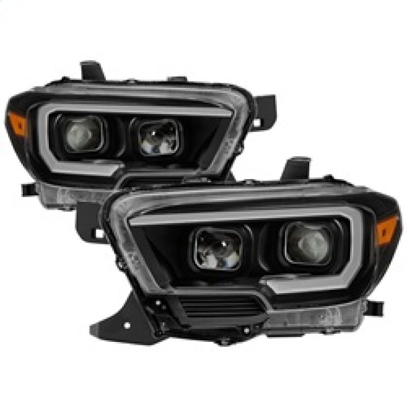 SPYDER 9039256 - SPY9039256 - xTune Toyota Tacoma 16-18 DRL Light Bar Projector Headlights - Black PRO-JH-TTA16-LBDRL-BK - Shipped in Europe - Tuningsupply.com