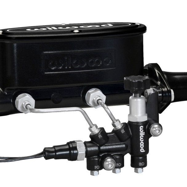 Wilwood 261-13269-BK - WIL261-13269-BK - Wilwood HV Tandem M/C Kit w L/H Bracket & Prop Valve - 1in Bore Black - Shipped in Europe - Tuningsupply.com