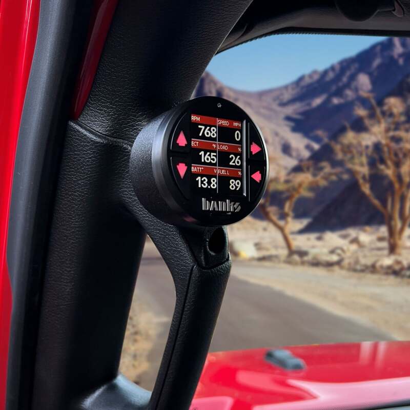 Banks Power 63371 - GBE63371 - Banks Power 18-23 Jeep Wrangler/Gladiator - iDash Stealth Single Gauge Pod Kit - Shipped in Europe - Tuningsupply.com