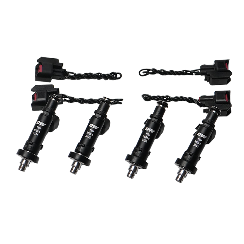 DeatschWerks 18U-04-0550-4 - DWK18U-04-0550-4 - DeatschWerks 91-01 Acura Integra / 92-00 Honda Civic OBD I and II B/D/H Series 550cc Injectors - Shipped in Europe - Tuningsupply.com