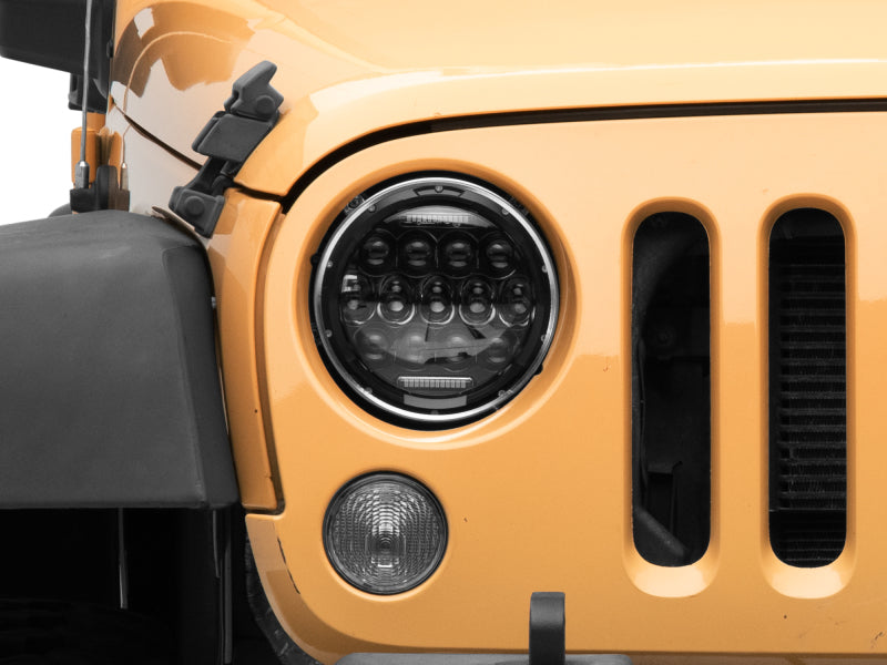 Raxiom J150093 - RAXJ150093 - Raxiom 97-18 Jeep Wrangler TJ/JK Axial Series 13-LED Headlights- Black Housing (Clear Lens) - Shipped in Europe - Tuningsupply.com