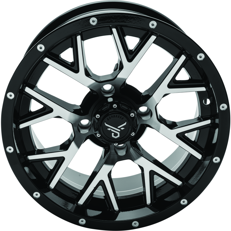 QuadBoss 608572 - QBS608572 - QuadBoss Barbwire 14X7 - 5+2 - 4/110 - Black Machined - Shipped in Europe - Tuningsupply.com