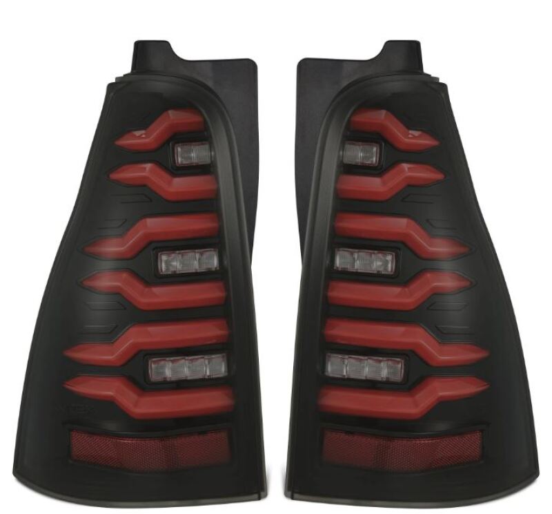 AlphaRex 690080 - ARX690080 - AlphaRex 03-09 Toyota 4Runner LUXX-Series LED Tail Lights- Black/Red - Shipped in Europe - Tuningsupply.com
