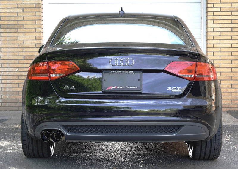 AWE Tuning 3015-23010 - AWE3015-23010 - AWE Tuning Audi B8 A4 Touring Edition Exhaust - Single Side Diamond Black Tips - Shipped in Europe - Tuningsupply.com