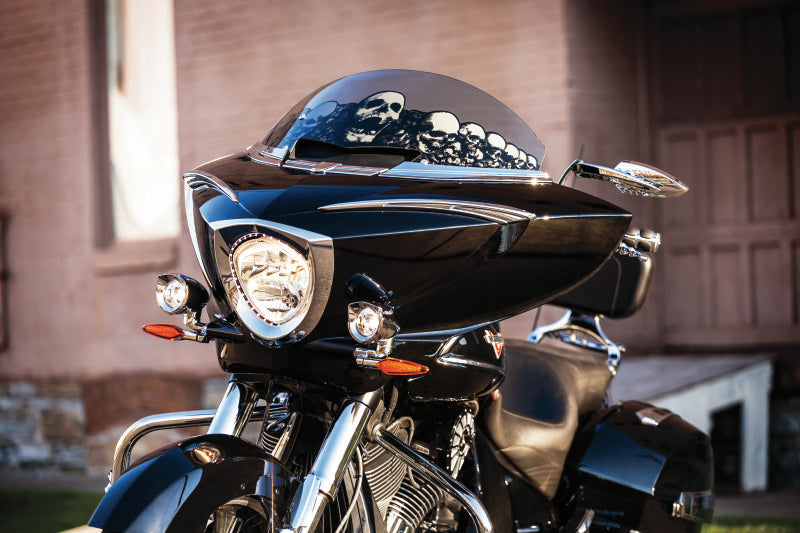 Kuryakyn 1449 - KUR1449 - Kuryakyn Scythe Mirrors Chrome - Shipped in Europe - Tuningsupply.com