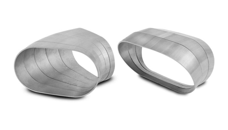 Vibrant 13586 - VIB13586 - Vibrant 45 Degree Vertical Plane Oval 304SS Pie Cuts Nominal Tube 3.50in - Shipped in Europe - Tuningsupply.com