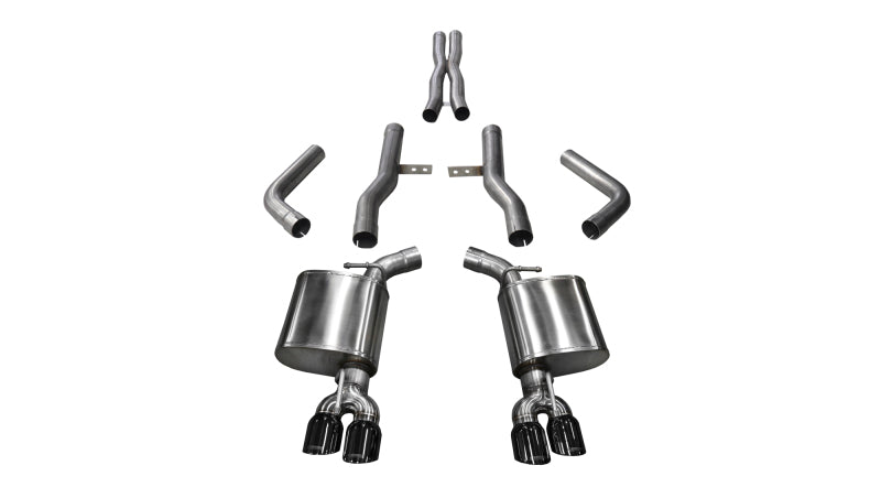 CORSA Performance 14989BLK - COR14989BLK - Corsa 2015-2023 Dodge Challenger Hellcat Dual Rear Exit Extreme Exhaust w/ 3.5in Black Tips - Shipped in Europe - Tuningsupply.com