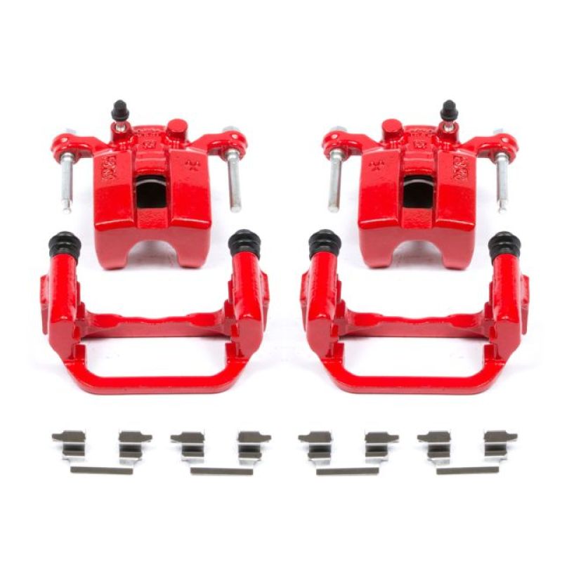 PowerStop - PSBS2792 - Power Stop 03-05 Infiniti G35 Rear Red Calipers w/Brackets - Pair - Shipped in Europe - Tuningsupply.com