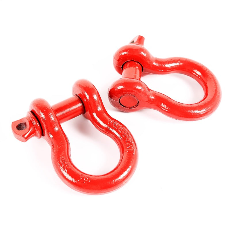 Rugged Ridge 11235.13 - RUG11235.13 - Rugged Ridge Red 7/8in D-Shackles - Shipped in Europe - Tuningsupply.com