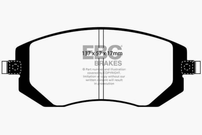 EBC DP51661NDX - EBCDP51661NDX - EBC 03-05 Subaru Impreza 2.0 Turbo WRX Bluestuff Front Brake Pads - Shipped in Europe - Tuningsupply.com