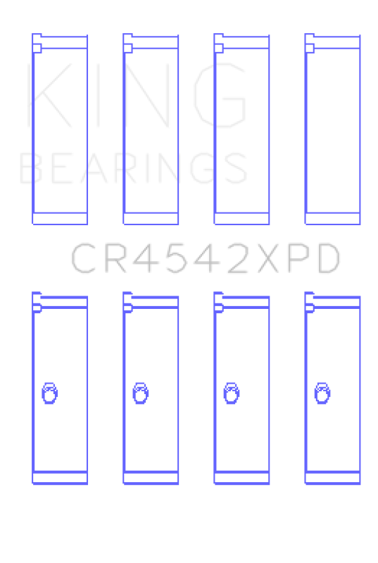 King Engine Bearings GCR4542XPDSTDX - KINGCR4542XPDSTDX - King Honda K-Series 2.0L/2.4 LXP Tri-Metal Performance Connecting Rod Bearing (Set of 4) - Size STDX - Shipped in Europe - Tuningsupply.com