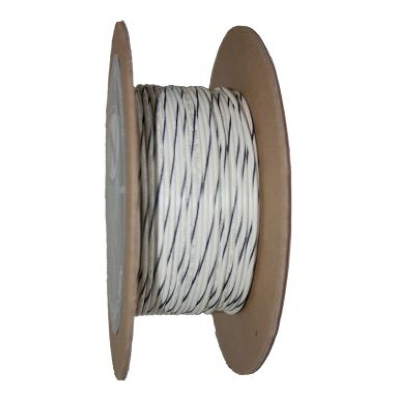 NAMZ NWR-90-100 - NAMNWR-90-100 - NAMZ OEM Color Primary Wire 100ft. Spool 18g - White/Black Stripe - Shipped in Europe - Tuningsupply.com