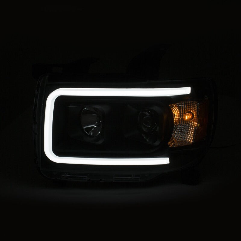ANZO - ANZ111381 - ANZO 2015+ GMC Canyon Projector Headlights w/ Plank Style Design Black w/ Amber - Shipped in Europe - Tuningsupply.com