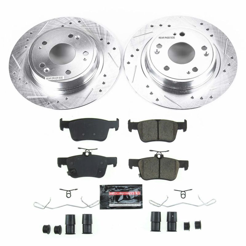 PowerStop K8063 - PSBK8063 - Power Stop 18-19 Honda Accord Rear Z23 Evolution Sport Brake Kit - Shipped in Europe - Tuningsupply.com