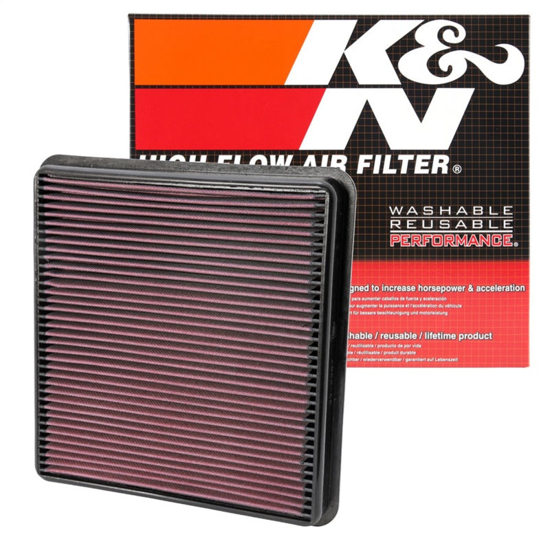K&N Engineering 33-2387 - KNN33-2387 - K&N 07-10 Toyota Tundra/Sequoia/Land Cruiser Drop In Air Filter - Shipped in Europe - Tuningsupply.com