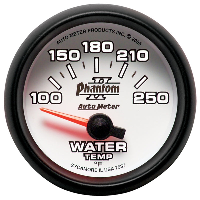 AutoMeter 7537 - ATM7537 - Autometer Phantom II 52.4mm SSE 100-250 Deg F Water Temperature Gauge - Shipped in Europe - Tuningsupply.com