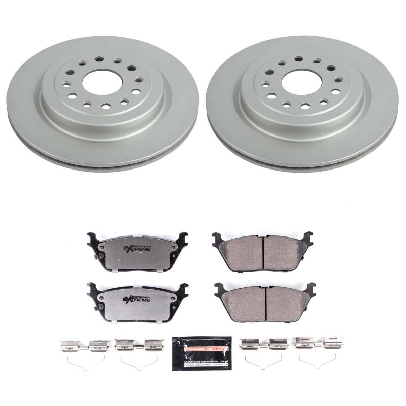 PowerStop CPK8184-36 - PSBCPK8184-36 - Power Stop 19-25 Ram 1500 Rear Z36 Coated Truck & Tow Brake Kit - Shipped in Europe - Tuningsupply.com