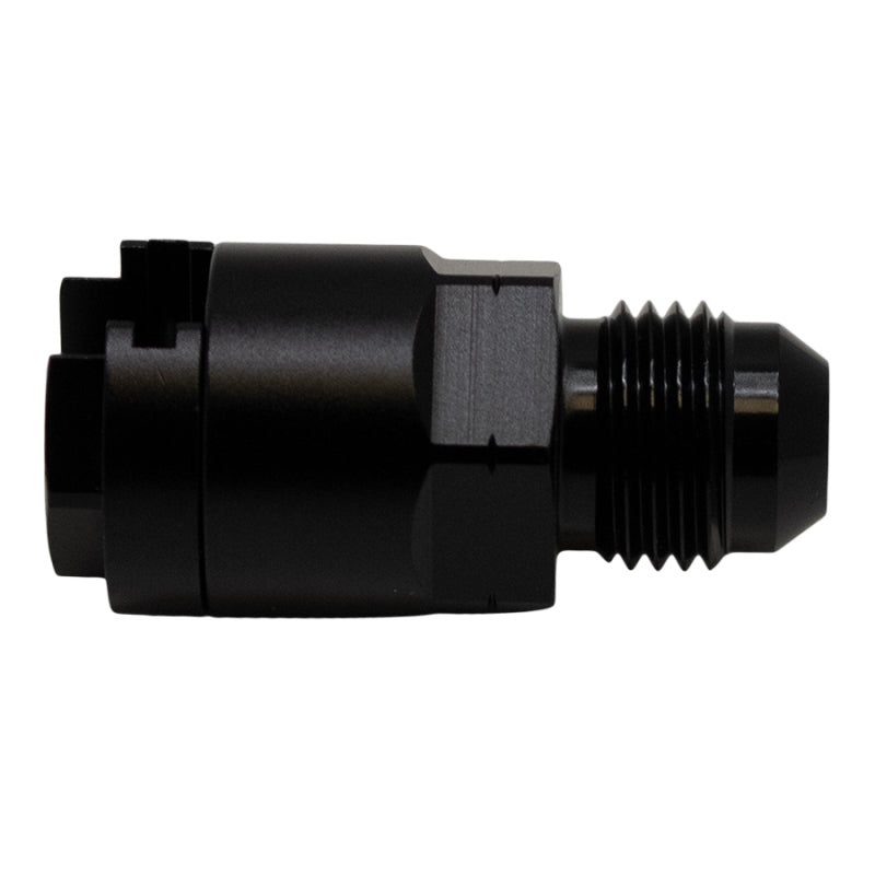 DeatschWerks 6-02-0121-B - DWK6-02-0121-B - DeatschWerks 6AN Male Flare to 5/16in Female EFI Quick Connect Adapter - Anodized Matte Black - Shipped in Europe - Tuningsupply.com