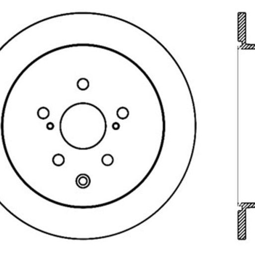 Stoptech 127.44166L - STO127.44166L - StopTech Sport Drilled & Slotted Rotor - Rear Left - Shipped in Europe - Tuningsupply.com