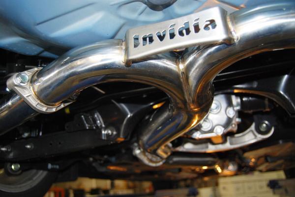 Invidia - INVHS15STIG3T - Invidia 15+ Subaru WRX/STI 4Dr Q300 Twin Outlet Rolled Titanium Burnt Quad Tip Cat-Back Exhaust - Shipped in Europe - Tuningsupply.com