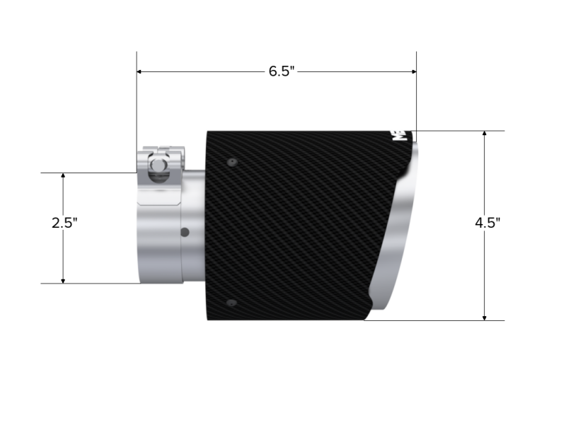 MBRP PT5191CF - MBRPT5191CF - MBRP Universal Carbon Fiber Tip 2.5in ID / 4.5in OD Out / 6.5in Length Angle Cut Dual Wall - Shipped in Europe - Tuningsupply.com