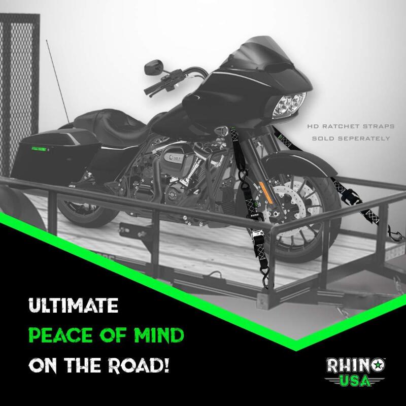 Rhino USA SOFT4PACK-GRN - RSASOFT4PACK-GRN - Rhino USA Soft Loops Motorcycle Tie-Down Set 4-Pack Green - Shipped in Europe - Tuningsupply.com