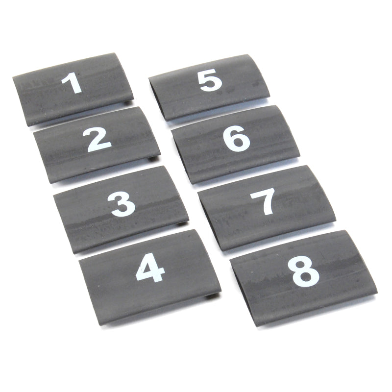 DEI 10849 - DEI10849 - DEI Wire Markers 8pc Set Numbered 1-8 - Black - Shipped in Europe - Tuningsupply.com