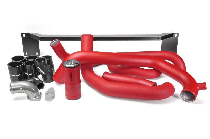 Perrin Performance PSP-ITR-436-3RD - PERPSP-ITR-436-3RD - PERRIN 08-14 Subaru WRX Front Mount Intercooler Boost Tube Kit - Red - Shipped in Europe - Tuningsupply.com