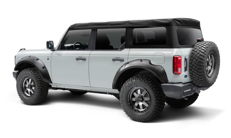 Bushwacker - BUS20960-02 - Bushwacker 2021+ Ford Bronco 4-Door Pocket Style Flares 4pc - Black - Shipped in Europe - Tuningsupply.com