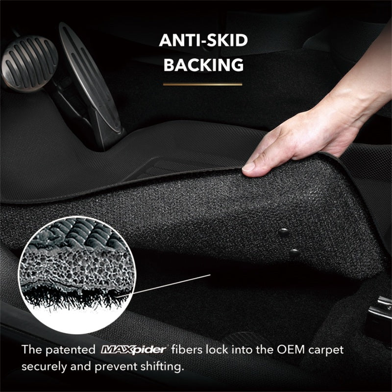 3D MAXpider L1BM03601509 - ACEL1BM03601509 - 3D MAXpider 12-19 BMW 1 Series Kagu Floor Mat- Black R1 R2 - Shipped in Europe - Tuningsupply.com