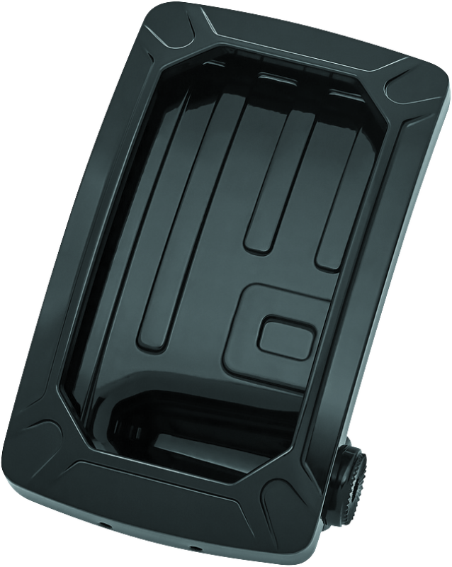 Kuryakyn 3191 - KUR3191 - Kuryakyn Nova Curved Vertical Mount Side License Plate Holder Gloss Black - Shipped in Europe - Tuningsupply.com