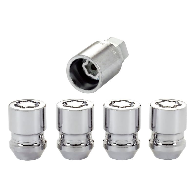McGard 24157 - MCG24157 - McGard Wheel Lock Nut Set - 4pk. (Cone Seat) M12X1.5 / 19mm & 21mm Dual Hex / 1.28in. L - Chrome - Shipped in Europe - Tuningsupply.com