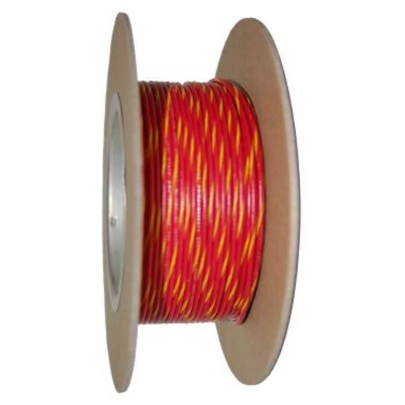 NAMZ NWR-24-100 - NAMNWR-24-100 - NAMZ OEM Color Primary Wire 100ft. Spool 18g - Red/Yellow Stripe - Shipped in Europe - Tuningsupply.com